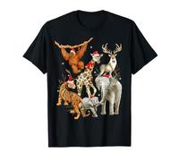 Christmas Men Women Kids Wildlife Zoo Day Beautiful Animals Camiseta