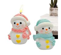 Christmas Mold - Silicone, 2-Piece Christmas Mold Resin Snowman Design | Easy-Release Reusable Molds for Resin, Candle Wax, Soap, Plaster, Holiday Crafts, Winter Decorations