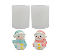 Christmas Molds For Resin, Snowman Candle Molds Christmas Decor, Easy Release Cute Crafting Tools For Soap Plaster Home Decor Party Art Projects Holiday Winter Kids Adults