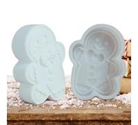 Christmas Molds, Gingerbread Man Silicone Craft Moulds, sin tick flexible Tray, resina Plaster Wax Soap Clay, Ideal Holiday Decorations for Adults Kids Beginners Home Arts and Crafts Projects