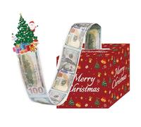 Christmas Money Box, Cash Giftts Box, X Mas Money Pull Box, Christmas Parties Box, Money Cake Box, Pull-out Cash With Surprise Element 30 Transparent Bags for Kids Adult Families