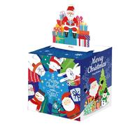 Christmas Money Box for Cash Storage | Pull Out Cash Box with 50 Bags | Festive Party Decoration for Kids and Adults | Perfect for Holiday Present Exchanges and Cash Pull Games