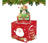 Christmas Money Box, Fun Gift Boxes, 4.72x4.72x4.72 Inches with 50 Transparent Bags, Decorations Item for Savings, Events, Gatherings, Surprises, Holidays, Planners, Collectors, Home Use