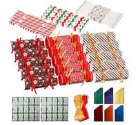 Christmas Money Box - Paper 18.5x5x5cm Set Of 30 | Christmas Money Holders DIY Candy Pull-Out Cash Pouch With 6 Patterns Strings Cards Santa Hats | Creative Mixed-Color Holiday Decoration And Storage