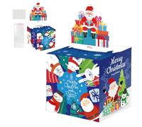 Christmas Money Dispenser, Fun Holiday Cash Box, Holiday Savings Box, Cash Present Organizer, Christmas Party Money Pull With 50x Bags White Cardboard for Party Props