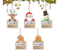 Christmas Money Holder - Christmas Money Holder | 5 piezas Christmas Tree Pendant Money Holder Wooden Christmas Money Clip Christmas Tree Pendant Christmas Greeting Money Holder For Women & Men