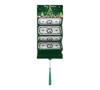 Christmas Money Holder, Festive Cash and Check Card Sobres, Elegant Card Holders with Cute Designs, Christmas Sobres for Family, Friends, Adults, Men, Women, 10-card Dollar Red Envelope (Green