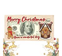 Christmas Money Holders for Cash | Wooden Christmas Money Holder | Funny Christmas Wallet for Kid, Son, Daughter | 7 x 3,5 pulgadas, Money Holder, for Kids, A3., Se référer au descriptif