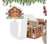 Christmas Money - Pull Box Gingerbread Man Themed | Festive Party Favor with Surprise Money Holder Fun Holiday Activity for Family, Friends, Kids or Christmas Celebration, 4.72x4.72x4.72in