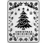 Christmas Monochrome Coloring Book: Festive One-Pen Designs for Relaxation and Creative Joy: 35 Unique Holiday Pages with Candy Canes, Ornaments, ... Winter Scenes, Perfect for Adults and Teens
