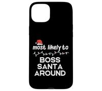 Christmas Most Probable Boss Santa Xmas Match Mujeres Hombres Niños Carcasa para iPhone 15 Plus