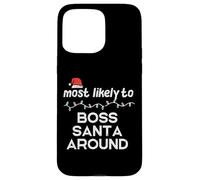 Christmas Most Probable Boss Santa Xmas Match Mujeres Hombres Niños Carcasa para iPhone 15 Pro MAX