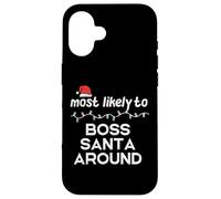 Christmas Most Probable Boss Santa Xmas Match Mujeres Hombres Niños Carcasa para iPhone 16