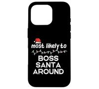 Christmas Most Probable Boss Santa Xmas Match Mujeres Hombres Niños Carcasa para iPhone 16 Pro