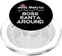 Christmas Most Probable Boss Santa Xmas Match Mujeres Hombres Niños PopSockets PopGrip para MagSafe