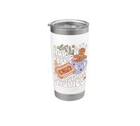 Christmas Movie Night Hot Cocoa Holiday Humor Vaso térmico de acero inoxidable de doble pared