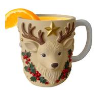 Christmas Mugs 4.72x3.94x3.35 Inches | Resin Holiday Drinkware,Holiday Mugs Christmas Decor Coffee Cups | For Hot Cold Drink Tea Milk Juice Latte Party Home Decor Office School Bar