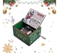 Christmas Music Box - Caja musical de mano | Caja de música vintage | Fantastic Christmas Music Box for Daughter Son Wife Merry Christmas Melody
