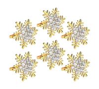 Christmas Napkin Ring, Reusable Napkin Organization, 6 Pieces Metal Napkin Rings Napkin Holder Buckles, Reusable Napkin Organization Napkin Buckles Set for Home Restaurant Hotel