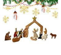 Christmas Nativity Figures - Holy Family Manger - Religious Table Decor