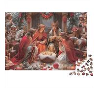 Christmas Nativity Scene Colourful Nativity Scene 1000 Pieces Jigsaw Puzzles Adults Fun Brainteasing Home Activity 52x38cm/1000pcs