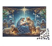 Christmas Nativity Scene Colourful Nativity with Holy Family 1000 Pcs Jigsaws for Adults The Impossible Challenge Brain Development 70x50cm/1000pcs