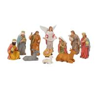 Christmas Nativity Scene - Resin Manger Holiday Decor for Festive Display, Christian Family Miniature Figurines with Hand Painted Details, Nativity Set for Indoor Outdoor Bedroom 2.74 Inches