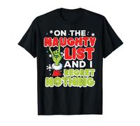 Christmas Naughty List Arrepentimiento Nada Divertido Navidad Hombres Mujeres Camiseta