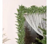 Christmas Norfolk Pine Garland, Artificial Norfolk Pine Garland for Christmas Mantle Fireplace Stairwell Table Centerpiece Front Door Wall Indoor Outdoor Home Decor