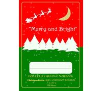 Christmas Notebook. Great for writing, planning, doodling during the Holidays. Size 7 x 10 in, 200 Pages, B5, Christmas Green Grid Composition ... this Festive "Holly Jolly Christmas Notebook"