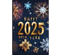 Christmas Notebook: Happy New Year 2025