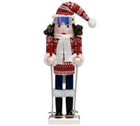 Christmas Nutcracker Figure, Wooden Nutcracker Doll, Holiday Nutcracker Decorations, Christmas Tabletop Figurine, 38 cm, / 14.96in, 15-Inch Wooden Nutcracker Soldier Ornament for Christmas Decorations