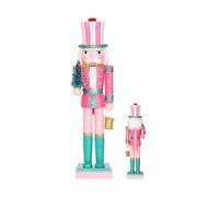 Christmas Nutcracker Soldier - Figura navideña de madera, tradicional grande, diseño de soldado de Nutcracker, festival de vacaciones, decoración de vacaciones, 4,13 x 3,54 x 14,96 pulgadas