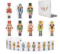 Christmas Nutcracker Sticker Roll - Papel 3 cm | 500 piezas Self Adhesive Holiday Decor | Nutcracker Window Stickers For Car Computer School Bedroom Office Home Birthday Party And Seasonal