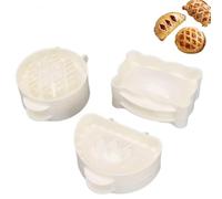 Christmas One-Press Hand Pie Maker, 3 piezas mini Pocket Pie Molds with Snowflake Gloves Christmas Tree Shapes, Dough Presser for Baking Hand Pies Cookies Pastries, Holiday Baking Kit for Christmas