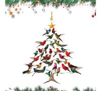 Christmas Ornament, Bird Decoration Pendant, Colorful Stack, Festive Hanging Decor for Garden, Window, Yard, Wall, Holiday Season, Nature Lovers, Seasonal Indoor Outdoor Use