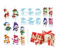 Christmas Ornament Craft - 72PCS DIY Kit, DIY Advent Christmas Tree Ornaments Kit with Stickers | Make Your Own Ornaments for Kids and Adults, Holiday Party, Classroom, Home, Winter, Window Decor