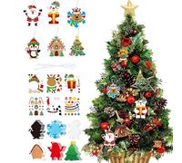 Christmas Ornament Craft - 72PCS DIY Kit, DIY Advent Christmas Tree Ornaments Kit with Stickers | Make Your Own Ornaments for Kids and Adults, Holiday Party, Classroom, Home, Winter, Window Decor