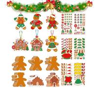 Christmas Ornament Craft Kit - 2D DIY Decoration Set With Stickers | Fun Holiday Activity For Kids Adults, Create Personalized Tree Ornaments For Home, Classroom Winter Window Display Accessories
