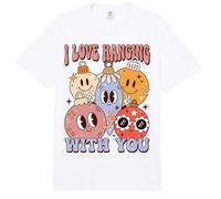 Christmas Ornament Friendship I Love Hanging with You Comfort Colors Adult Heavyweight T-Shirt