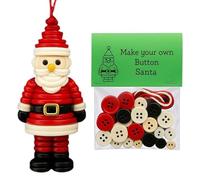 Christmas Ornament Kit - Claus Buttons Craft | Santa Snowman Angel Tree, Handmade Button Snowman Craft Kit | Christmas Tree Ornament for Parties Windowsills Garden Lawn Porch Outdoor Courtyard Patio