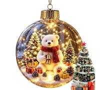 Christmas Ornament Light Up LED - Warm Winter Snowman Penguin Decor Use