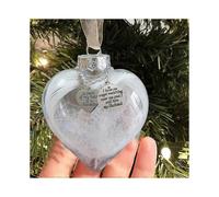 Christmas Ornaments Clear Heart Ball, Memorial Ornaments for Loved One Personalize, A Piece of My Heart is in Heaven ,(Husband)