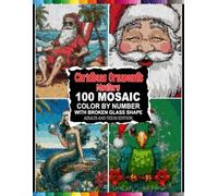 Christmas Ornaments Mystery Mosaic Color by Number: 100 Festive Baubles & Hidden Holiday Surprises | Broken glass shape Relaxing Pixel Art Coloring ... Gift for Stress Relief and Mindfulness