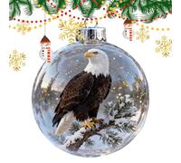 Christmas Ornaments - Nature's Birds Crystal Glass Ornament Set, Christmas Tree Decorations, Christmaas Tree Decoration, Bird, Eagle Hummingbird Ball Charm For Holiday, Indoor, Home