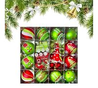 Christmas Ornaments - Shatterproof Decorative Ball Set, Holiday Tree and Table Decorations | Perfect for Wedding, Party, Outdoor, Fireplace, Tabletop, Balls 8cm