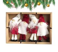 Christmas Ornaments, Soft Plush Doll for Holiday Decoration, Portable Hanging Charm with Leighweight Function, Fun Festive Accent for Indoor Party, Home, Wall, Family, Door and Window, 3.94 Inches
