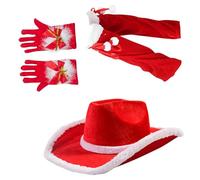 Christmas Outfits For Women, Santa Hat With Gloves, Fancy Dress Christmas Outfit, Role Play Cosplay Party Set, Women's Christmas Accessories, Santa Costume Accessories, Holiday Fancy Dress Outfit
