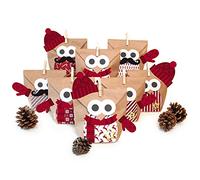 Christmas Owl Red - Juego de Manualidades (24 Unidades), diseño de Papá Noel