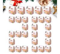 Christmas Party Favor Boxes, Festive Treat Containers, 20 Pieces Holiday Candy Boxes with 5.12 Inches Height, Cookie Cupcake Donut Gift Packaging, for Christmas Party Favors Holiday Celebration